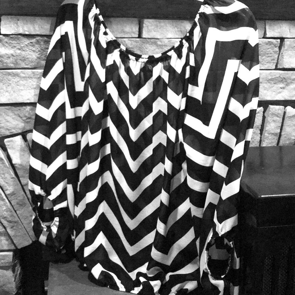 Chevron print blouse.